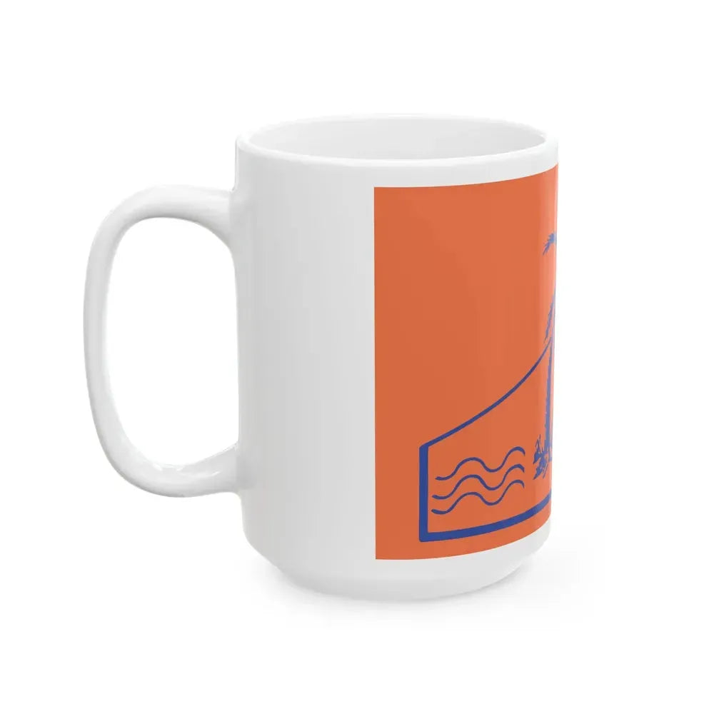 Flag of Hof Azza Regional Council Israel - White Coffee Mug - Go Mug Yourself