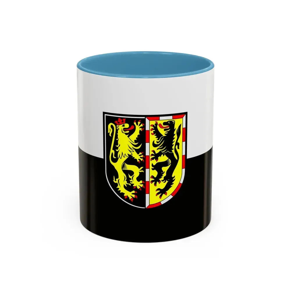 Flag of Hof Germany - Accent Coffee Mug 11oz Light Blue - Go Mug Yourself