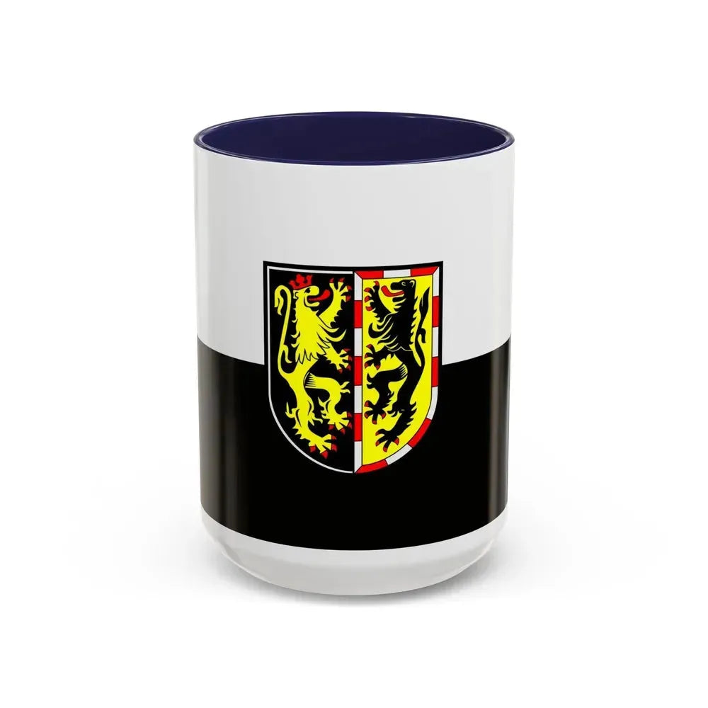 Flag of Hof Germany - Accent Coffee Mug 15oz Navy - Go Mug Yourself