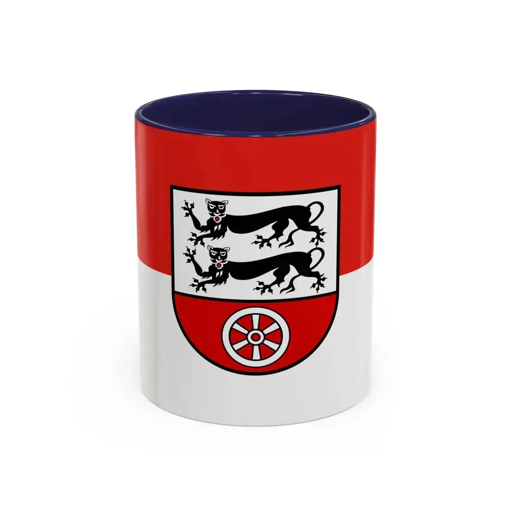 Flag of Hohenlohekreis Germany - Accent Coffee Mug 11oz Navy - Go Mug Yourself