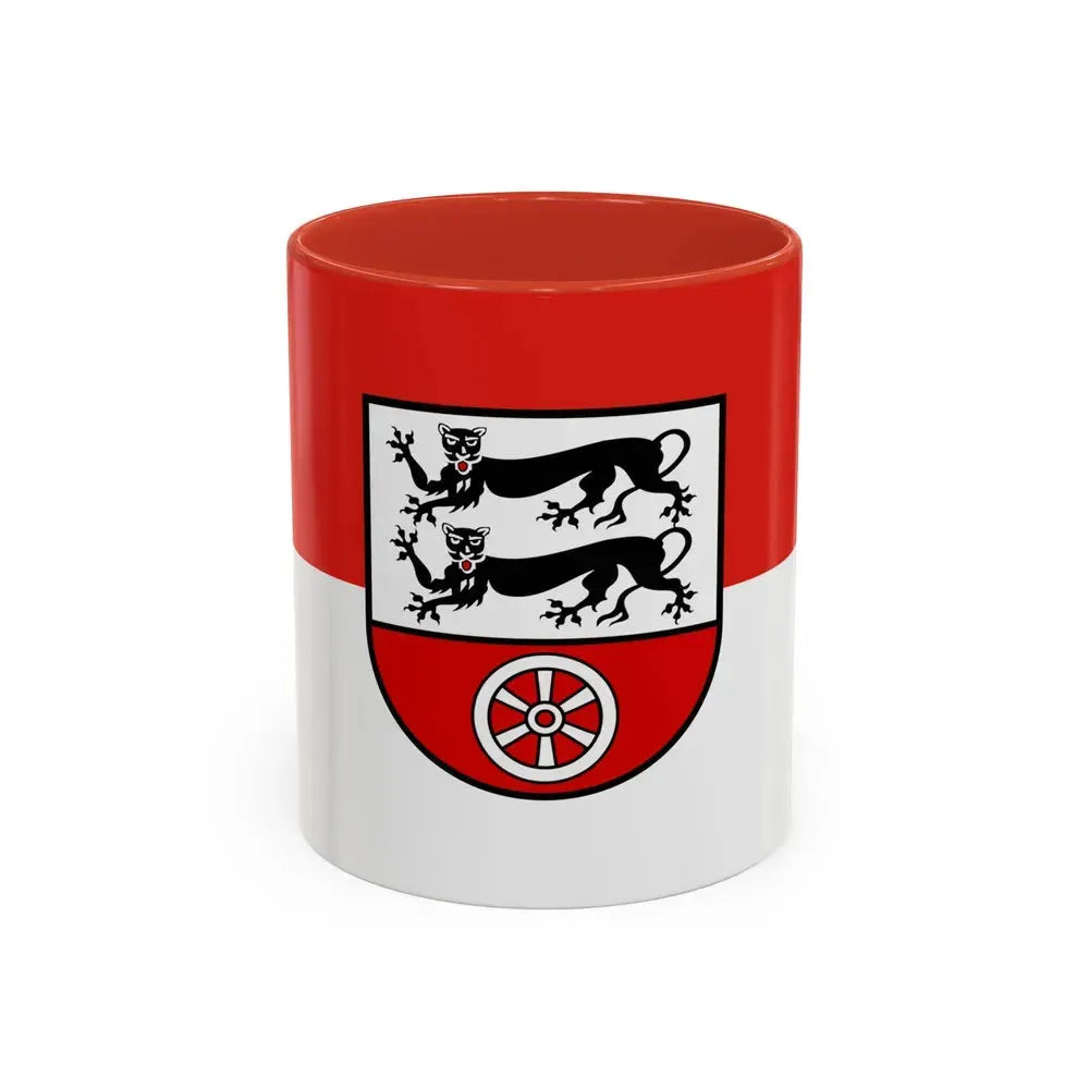 Flag of Hohenlohekreis Germany - Accent Coffee Mug 11oz Red - Go Mug Yourself