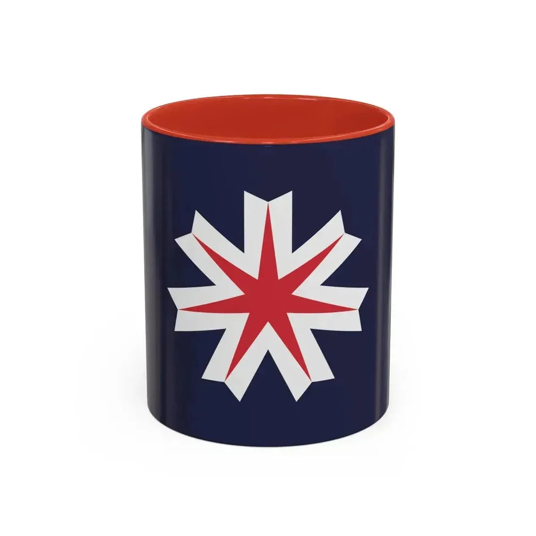 Flag of Hokkaido Prefecture Japan - Accent Coffee Mug 11oz Red - Go Mug Yourself
