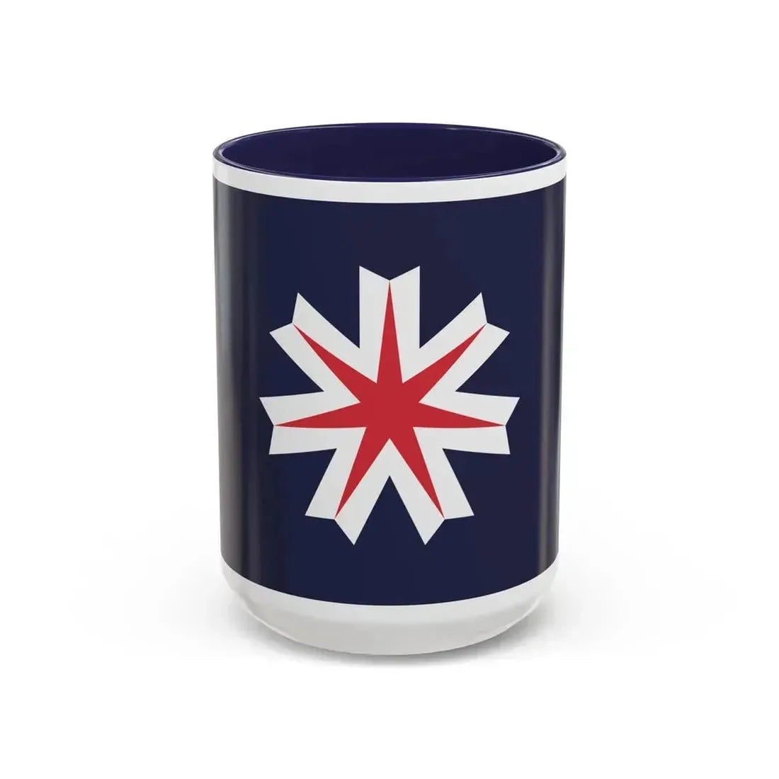 Flag of Hokkaido Prefecture Japan - Accent Coffee Mug 15oz Navy - Go Mug Yourself