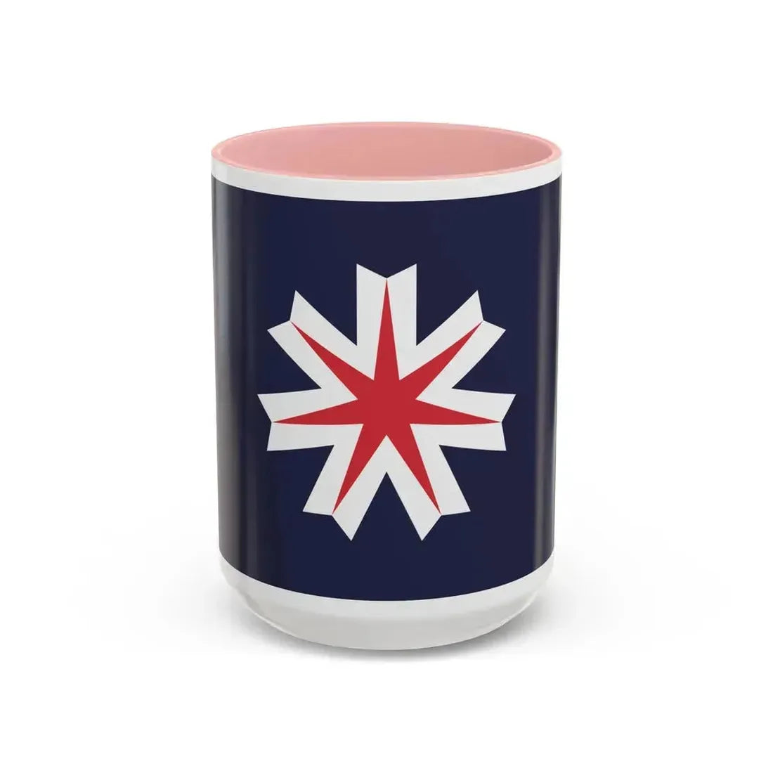 Flag of Hokkaido Prefecture Japan - Accent Coffee Mug 15oz Pink - Go Mug Yourself