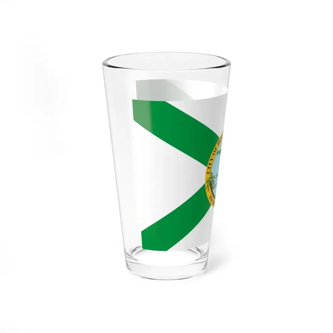 Flag of Hollywood Florida (United States) Pint Glass 16oz - Go Mug Yourself