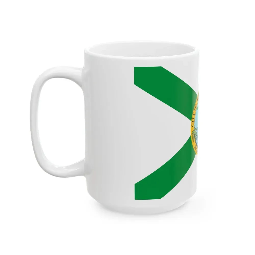 Flag of Hollywood Florida (United States) White Coffee Mug - Go Mug Yourself