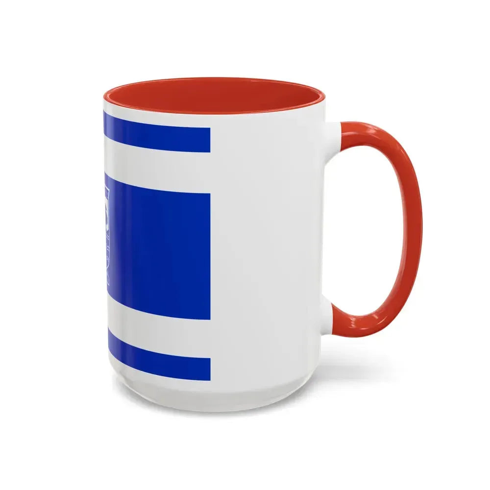 Flag of Holon Israel - Accent Coffee Mug - Go Mug Yourself