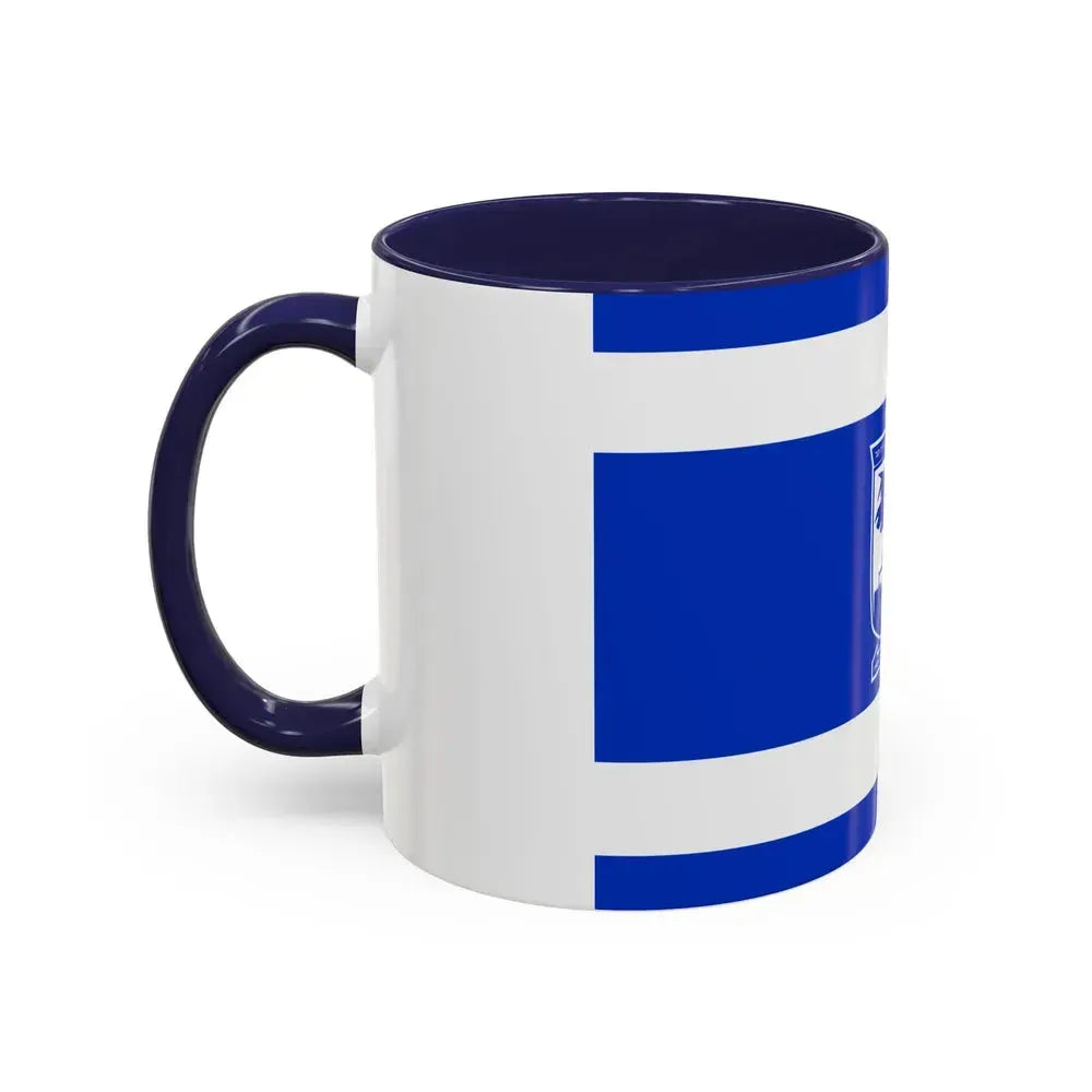 Flag of Holon Israel - Accent Coffee Mug - Go Mug Yourself