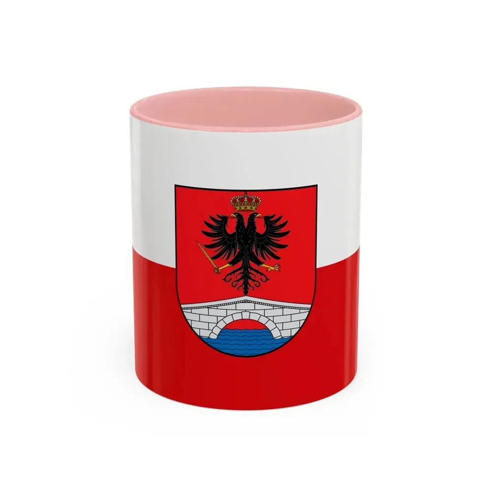 Flag of Honda Tolima Colombia - Accent Coffee Mug 11oz Pink - Go Mug Yourself
