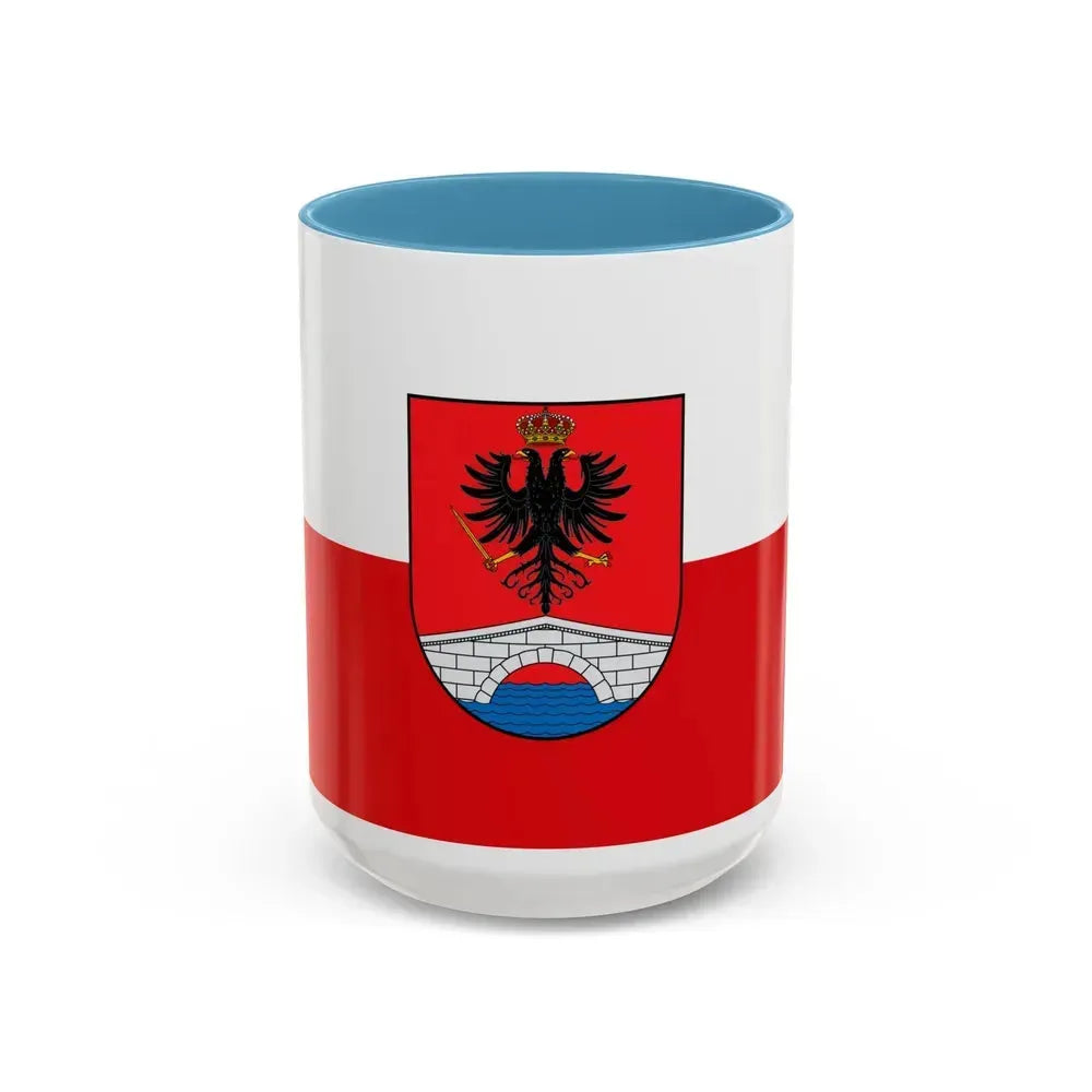 Flag of Honda Tolima Colombia - Accent Coffee Mug 15oz Light Blue - Go Mug Yourself