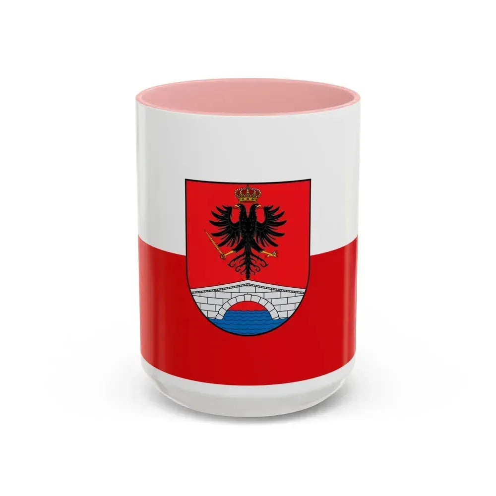 Flag of Honda Tolima Colombia - Accent Coffee Mug 15oz Pink - Go Mug Yourself