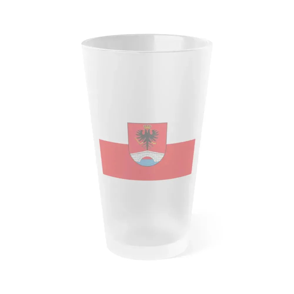 Flag of Honda Tolima Colombia - Frosted Pint Glass 16oz 16oz Frosted - Go Mug Yourself