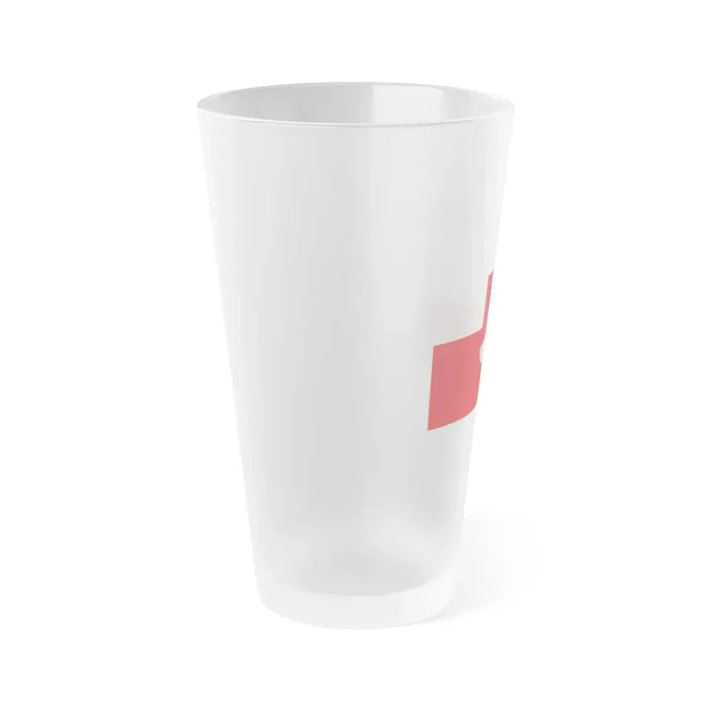 Flag of Honda Tolima Colombia - Frosted Pint Glass 16oz - Go Mug Yourself