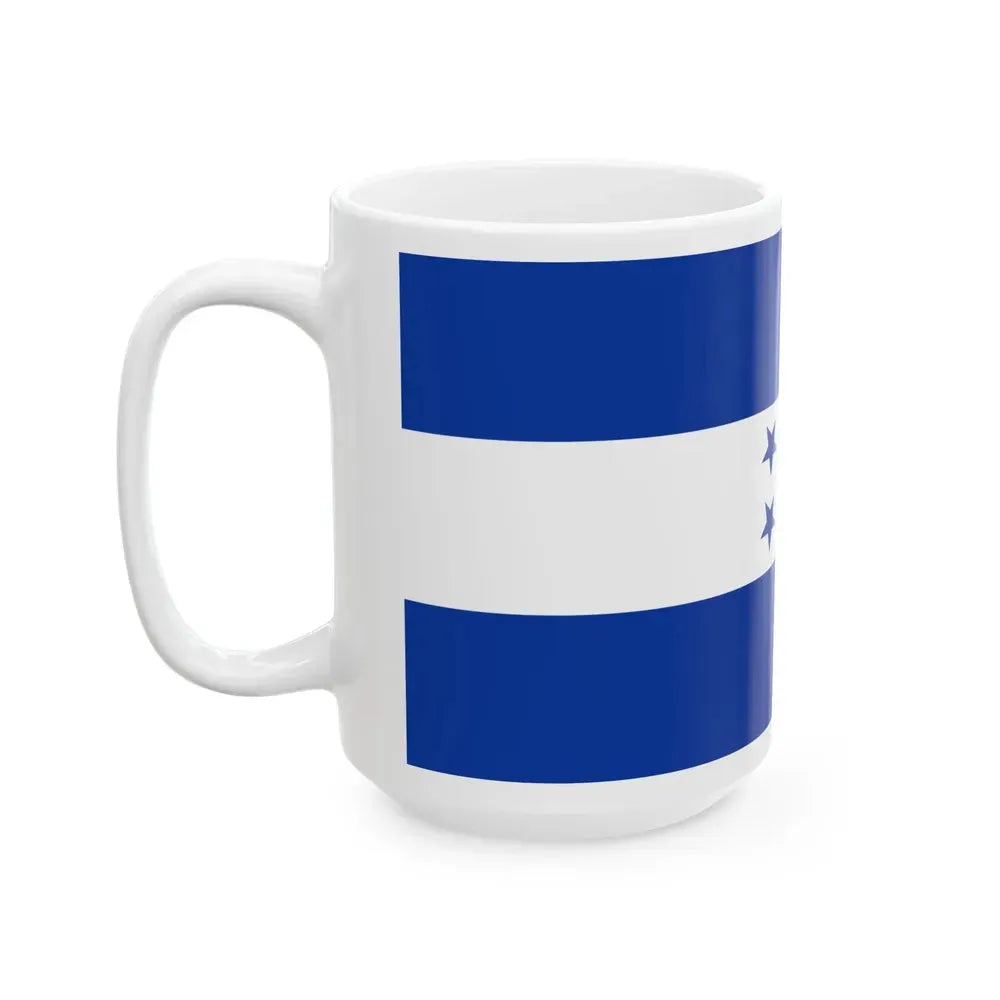 Flag of Honduras 1866-1898 (Honduras) White Coffee Mug - Go Mug Yourself