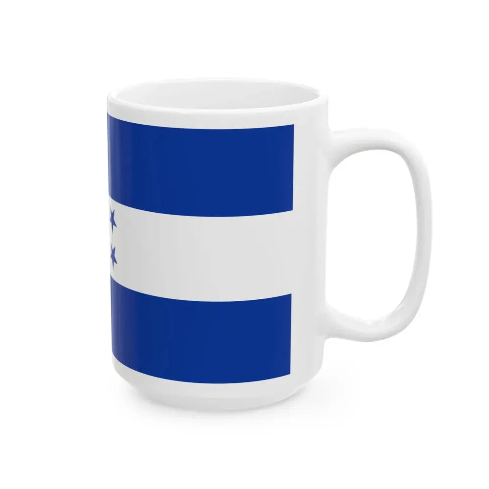 Flag of Honduras 1866-1898 (Honduras) White Coffee Mug - Go Mug Yourself