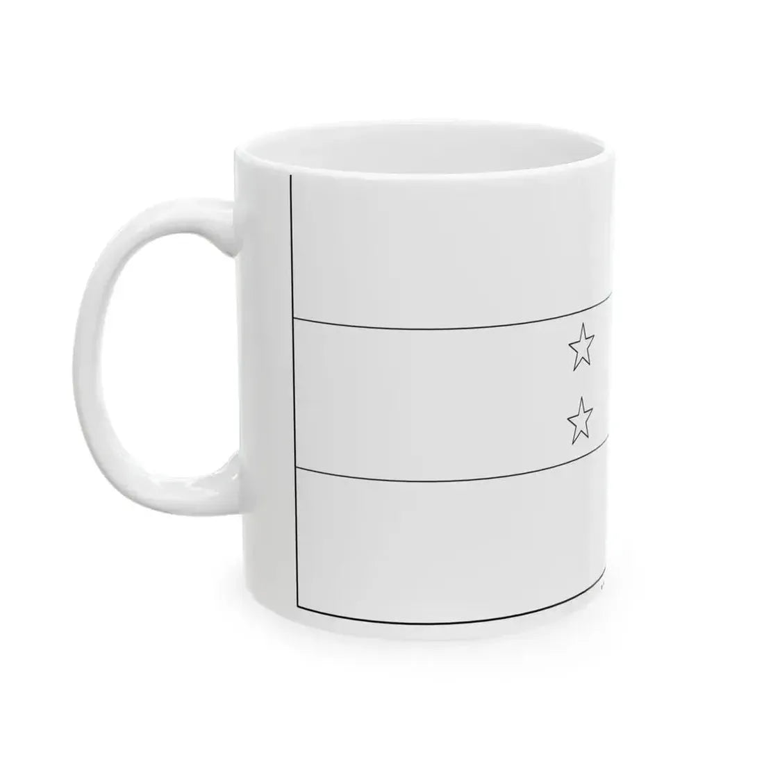 Flag of Honduras colouring page (Honduras) White Coffee Mug - Go Mug Yourself