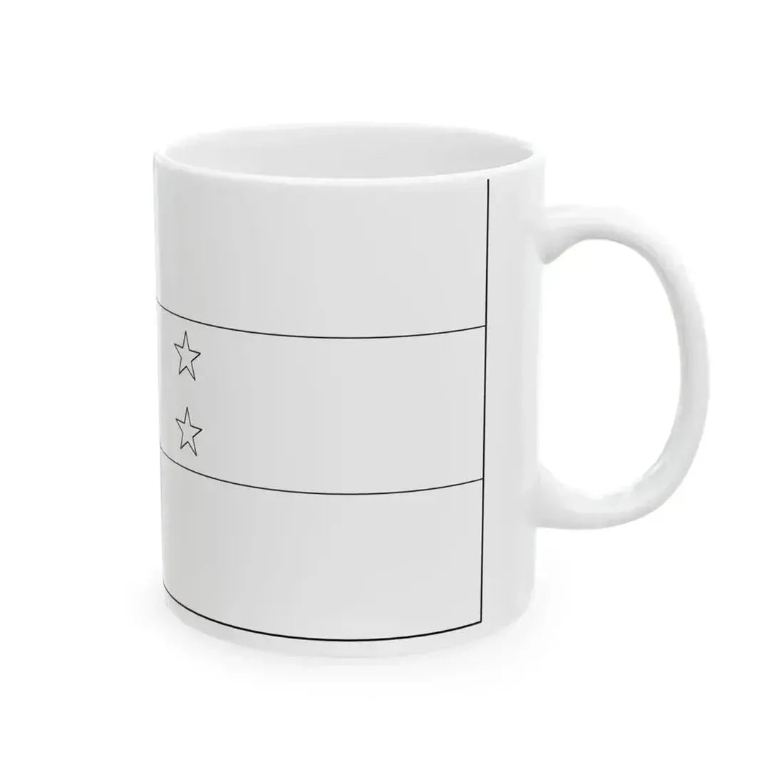 Flag of Honduras colouring page (Honduras) White Coffee Mug - Go Mug Yourself