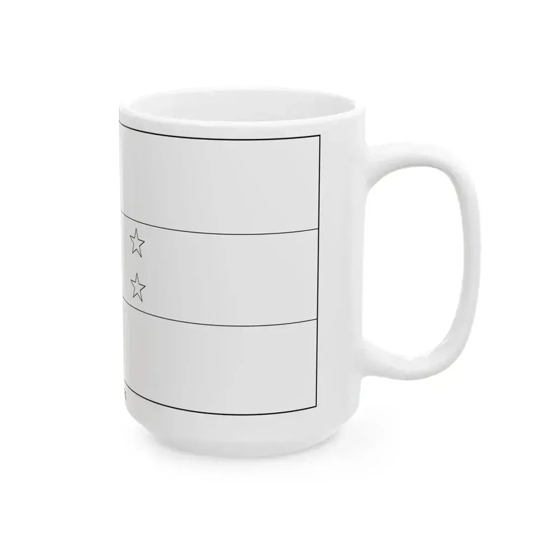 Flag of Honduras colouring page (Honduras) White Coffee Mug - Go Mug Yourself