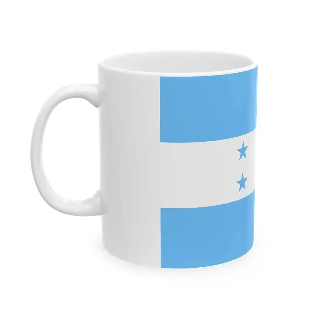 Flag of Honduras Maya blue 3-2 (Honduras) White Coffee Mug - Go Mug Yourself