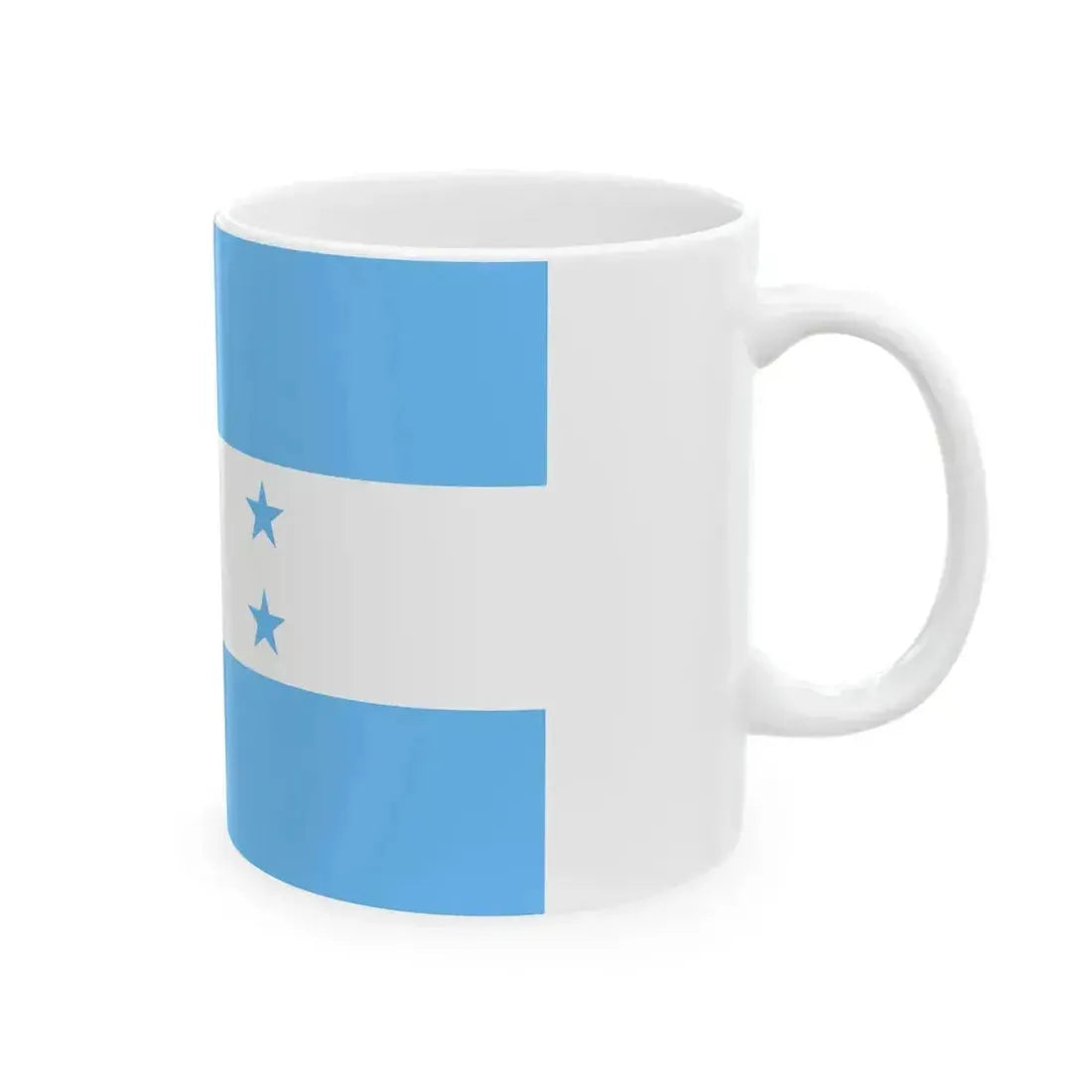 Flag of Honduras Maya blue 3-2 (Honduras) White Coffee Mug - Go Mug Yourself