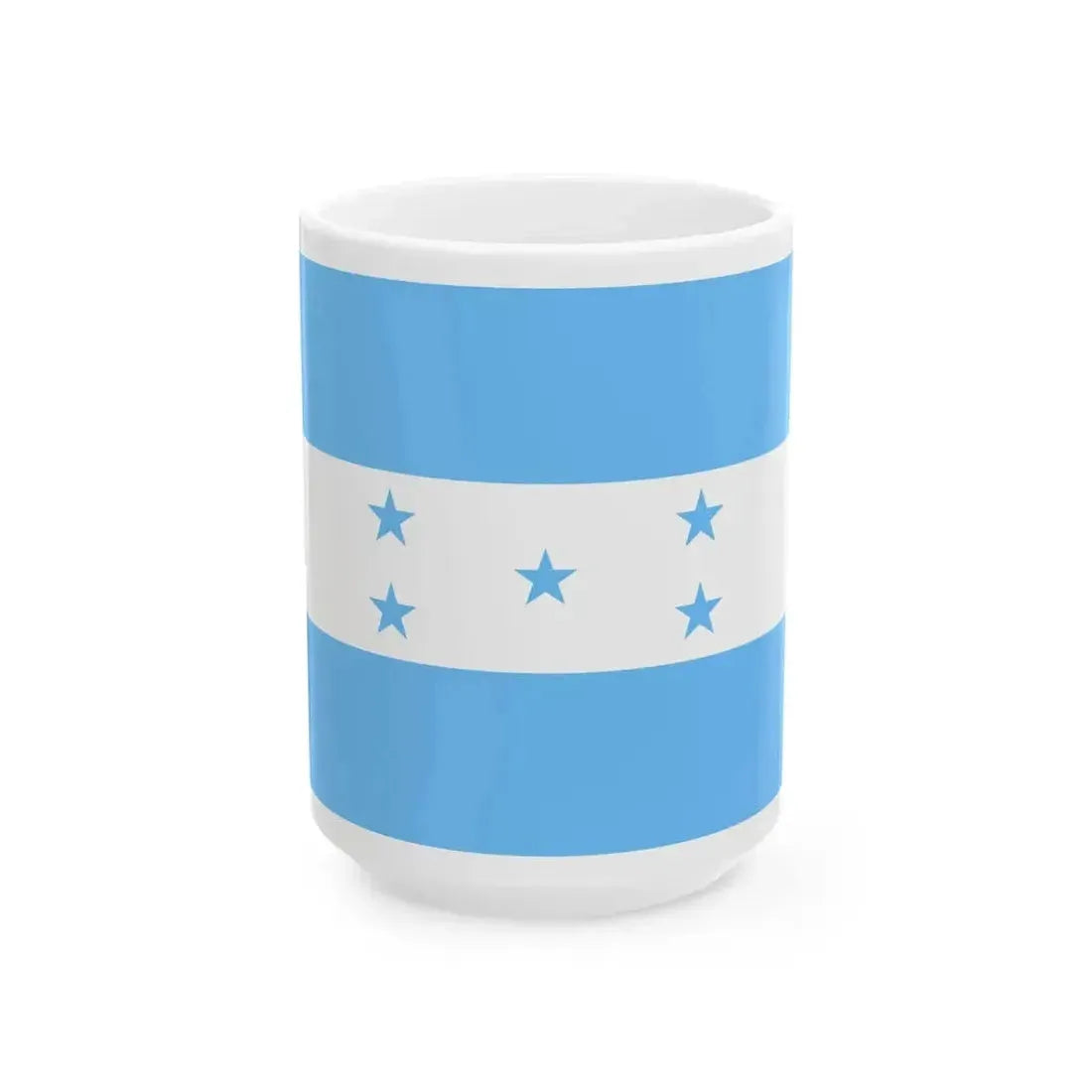 Flag of Honduras Maya blue (Honduras) White Coffee Mug 15oz - Go Mug Yourself