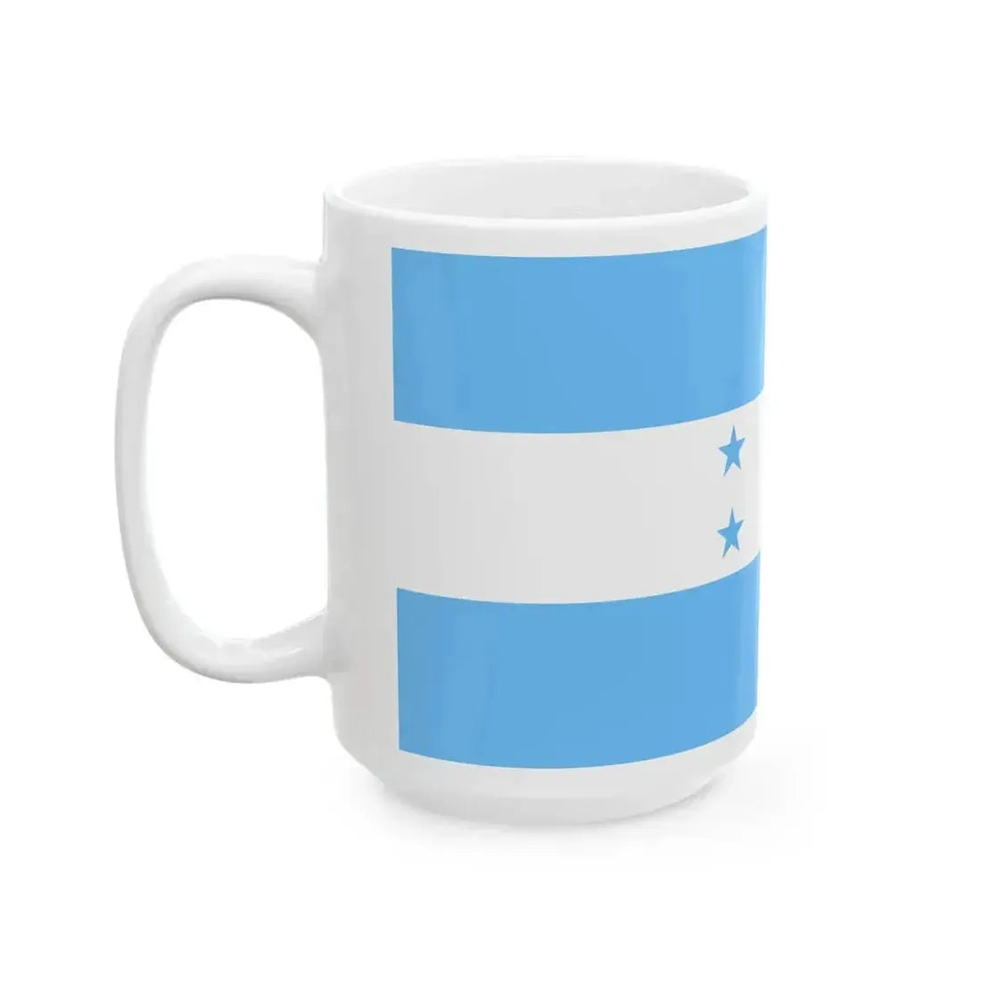 Flag of Honduras Maya blue (Honduras) White Coffee Mug - Go Mug Yourself