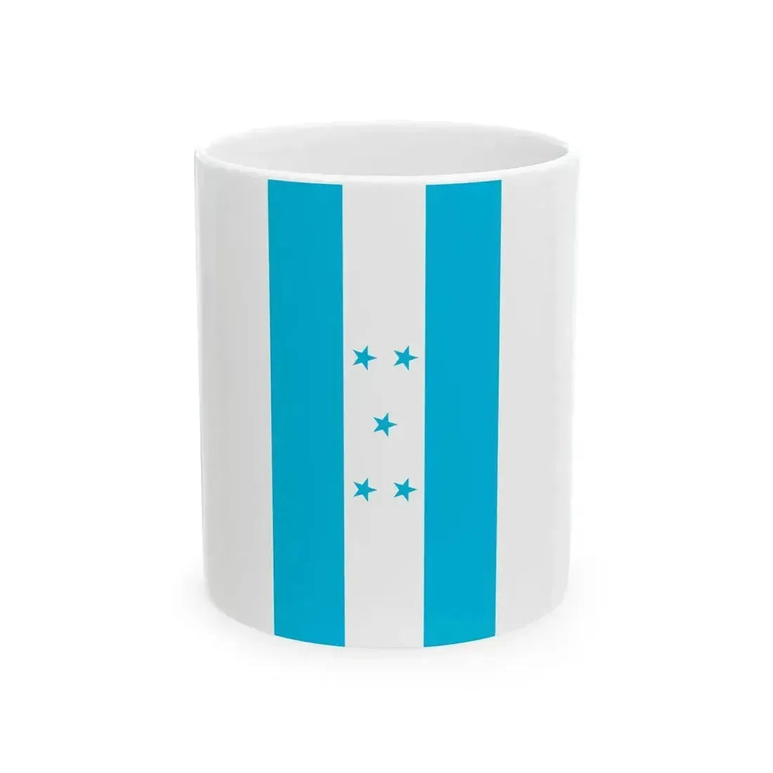 Flag of Honduras vertical (Honduras) White Coffee Mug 11oz - Go Mug Yourself