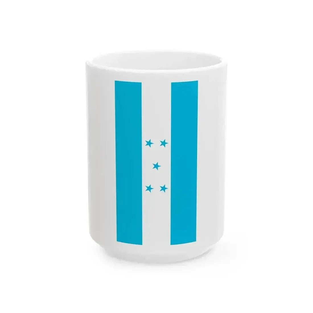 Flag of Honduras vertical (Honduras) White Coffee Mug 15oz - Go Mug Yourself