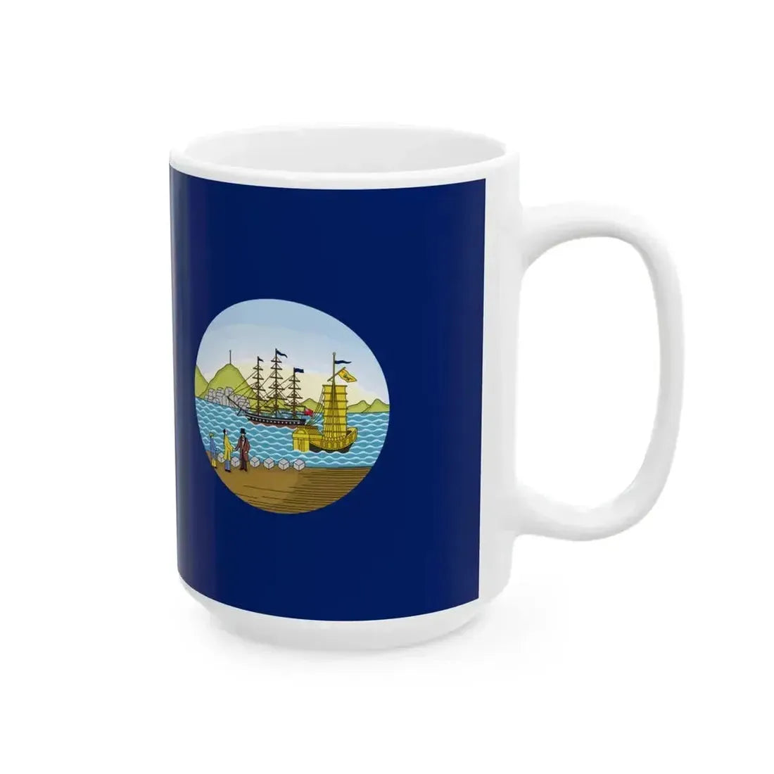 Flag of Hong Kong 1876-1955 (China) White Coffee Mug - Go Mug Yourself