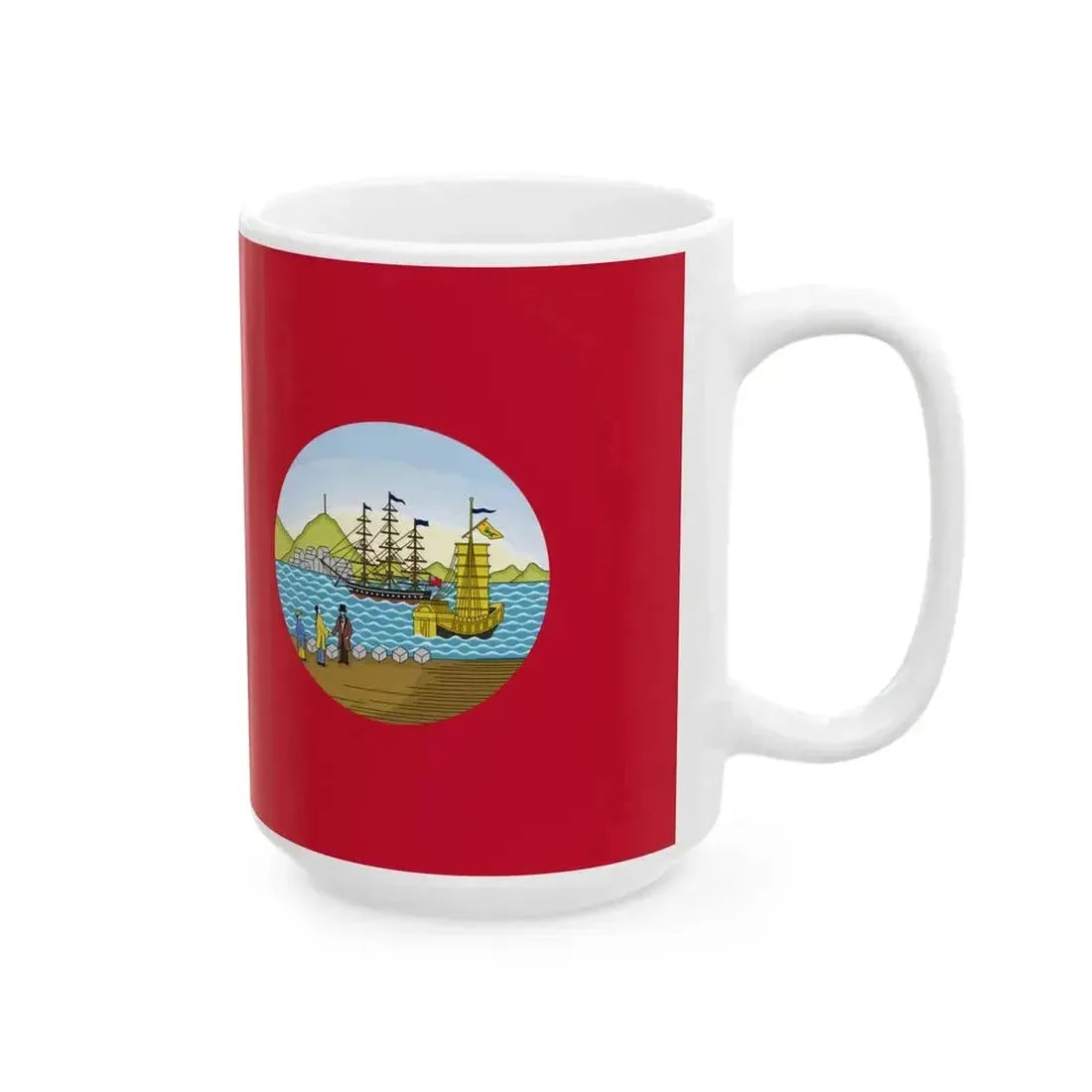 Flag of Hong Kong 1876-1955 unofficial Red Ensign (China) White Coffee Mug - Go Mug Yourself