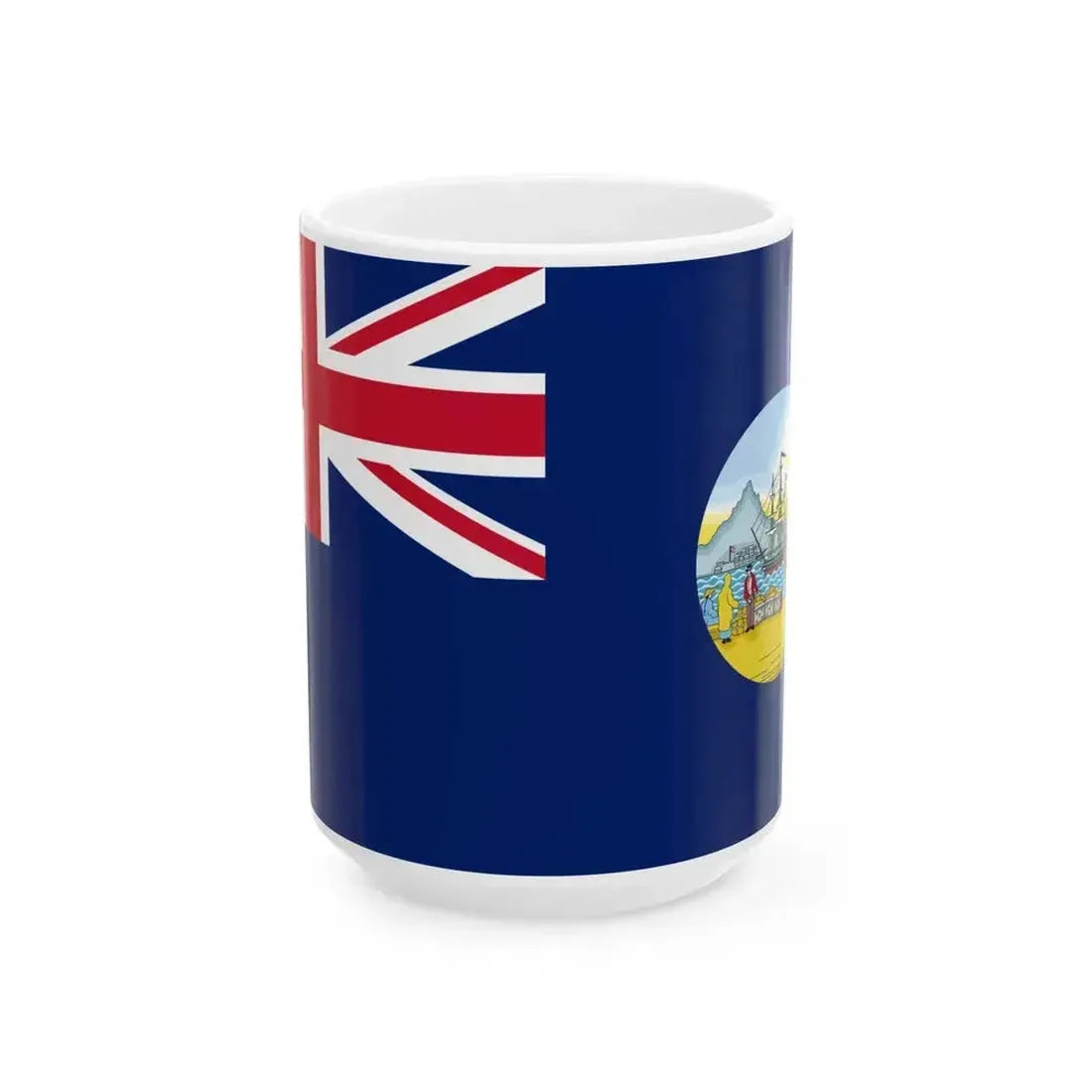 Flag of Hong Kong 1955-1959 (China) White Coffee Mug 15oz - Go Mug Yourself