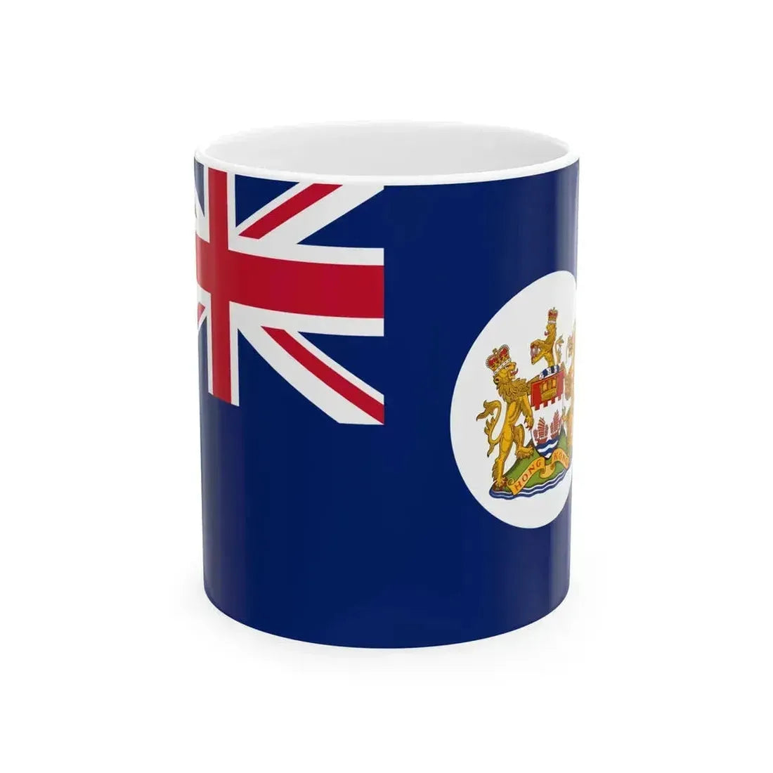 Flag of Hong Kong 1959-1997 2-3 (China) White Coffee Mug 11oz - Go Mug Yourself