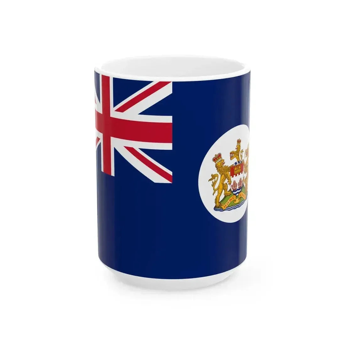 Flag of Hong Kong 1959-1997 2-3 (China) White Coffee Mug 15oz - Go Mug Yourself