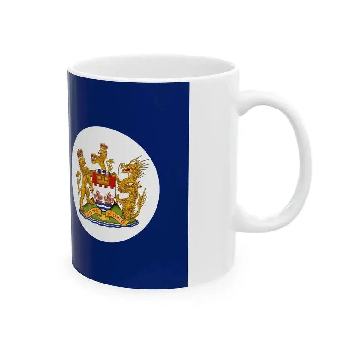 Flag of Hong Kong 1959-1997 2-3 (China) White Coffee Mug - Go Mug Yourself