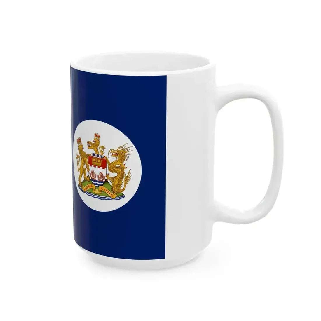 Flag of Hong Kong 1959-1997 2-3 (China) White Coffee Mug - Go Mug Yourself