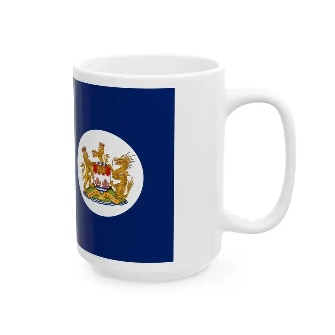 Flag of Hong Kong 1959-1997 3-5 (China) White Coffee Mug - Go Mug Yourself
