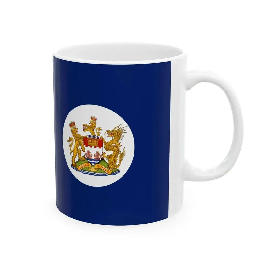 Flag of Hong Kong 1959-1997 (China) White Coffee Mug - Go Mug Yourself