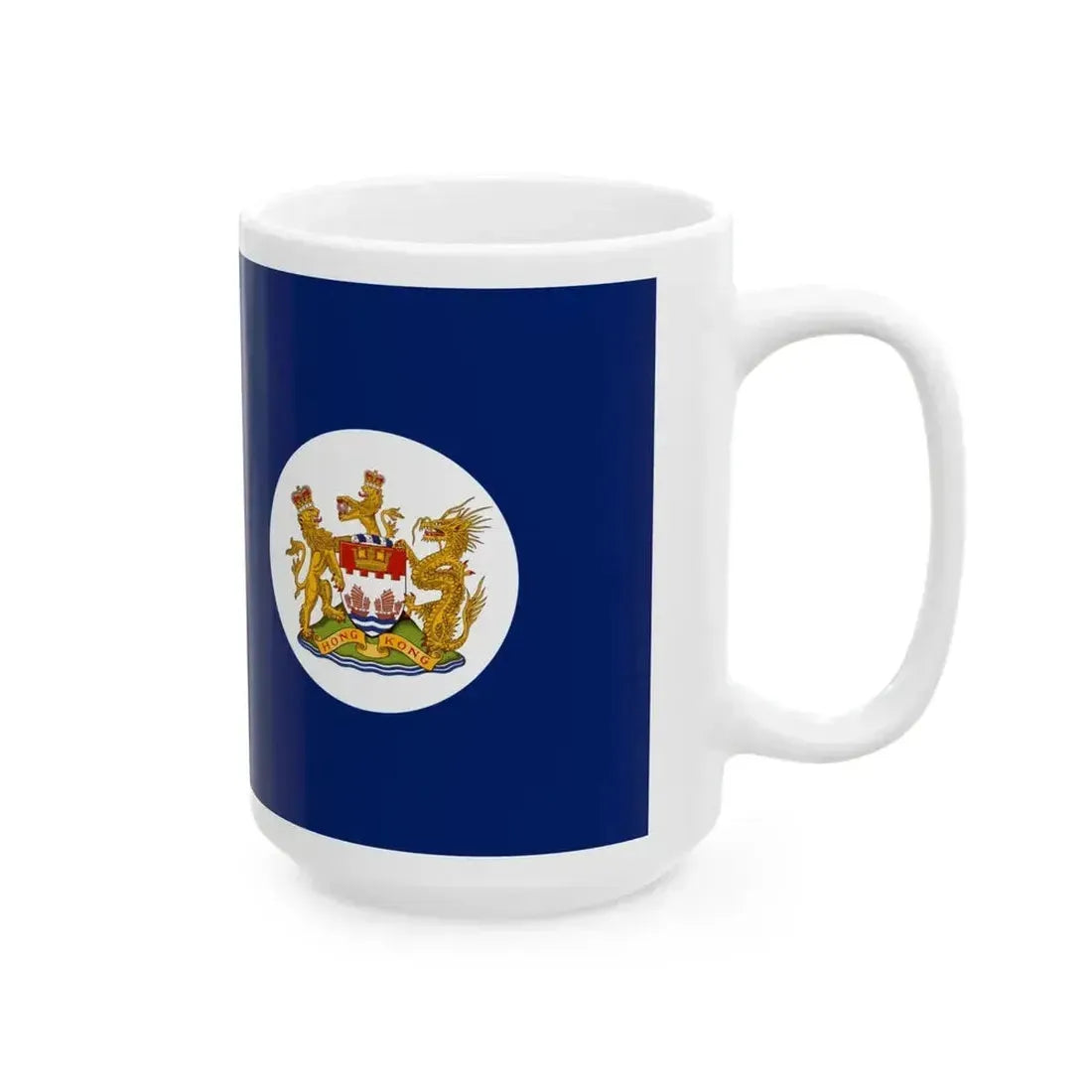 Flag of Hong Kong 1959-1997 (China) White Coffee Mug - Go Mug Yourself