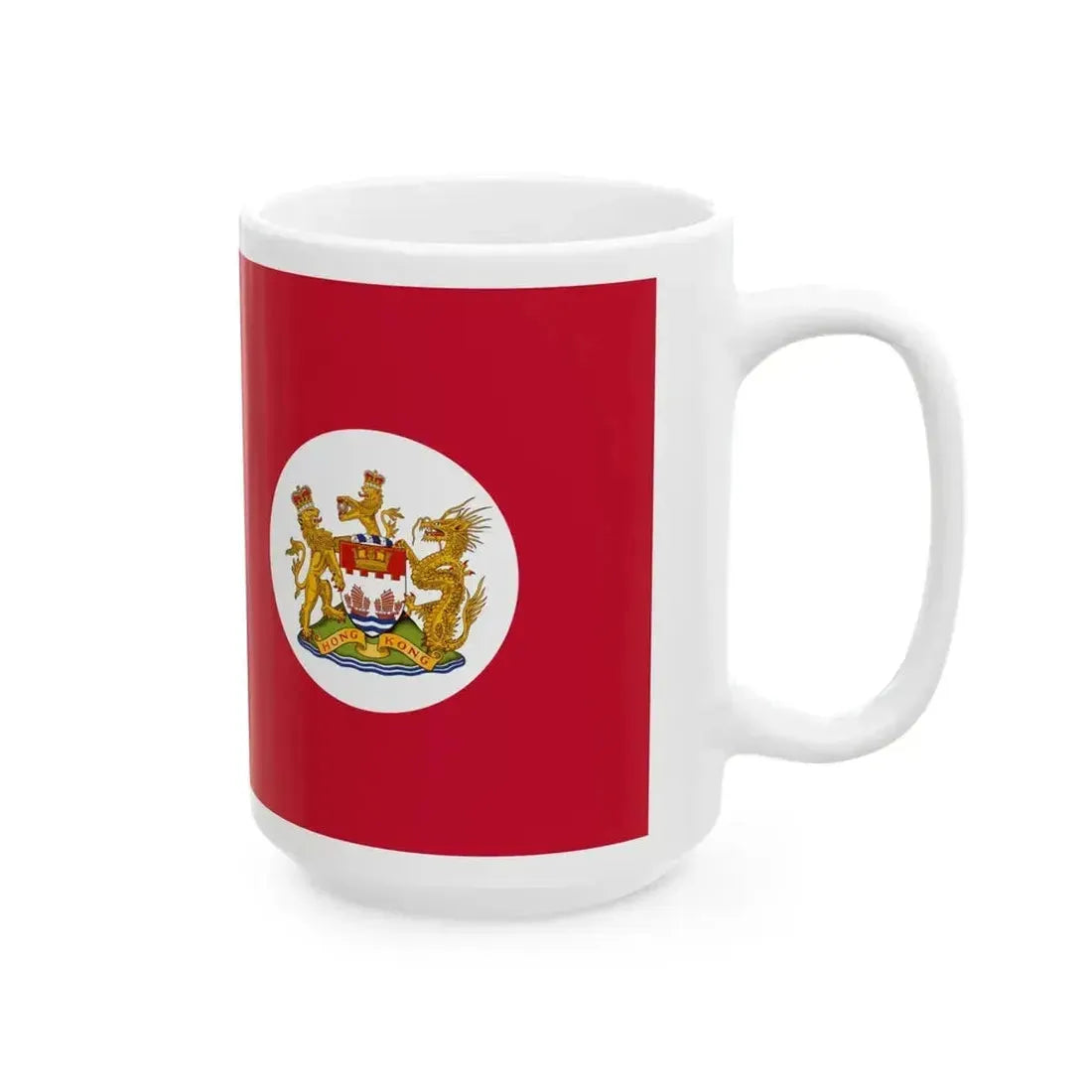 Flag of Hong Kong 1959-1997 unofficial Red Ensign (China) White Coffee Mug - Go Mug Yourself