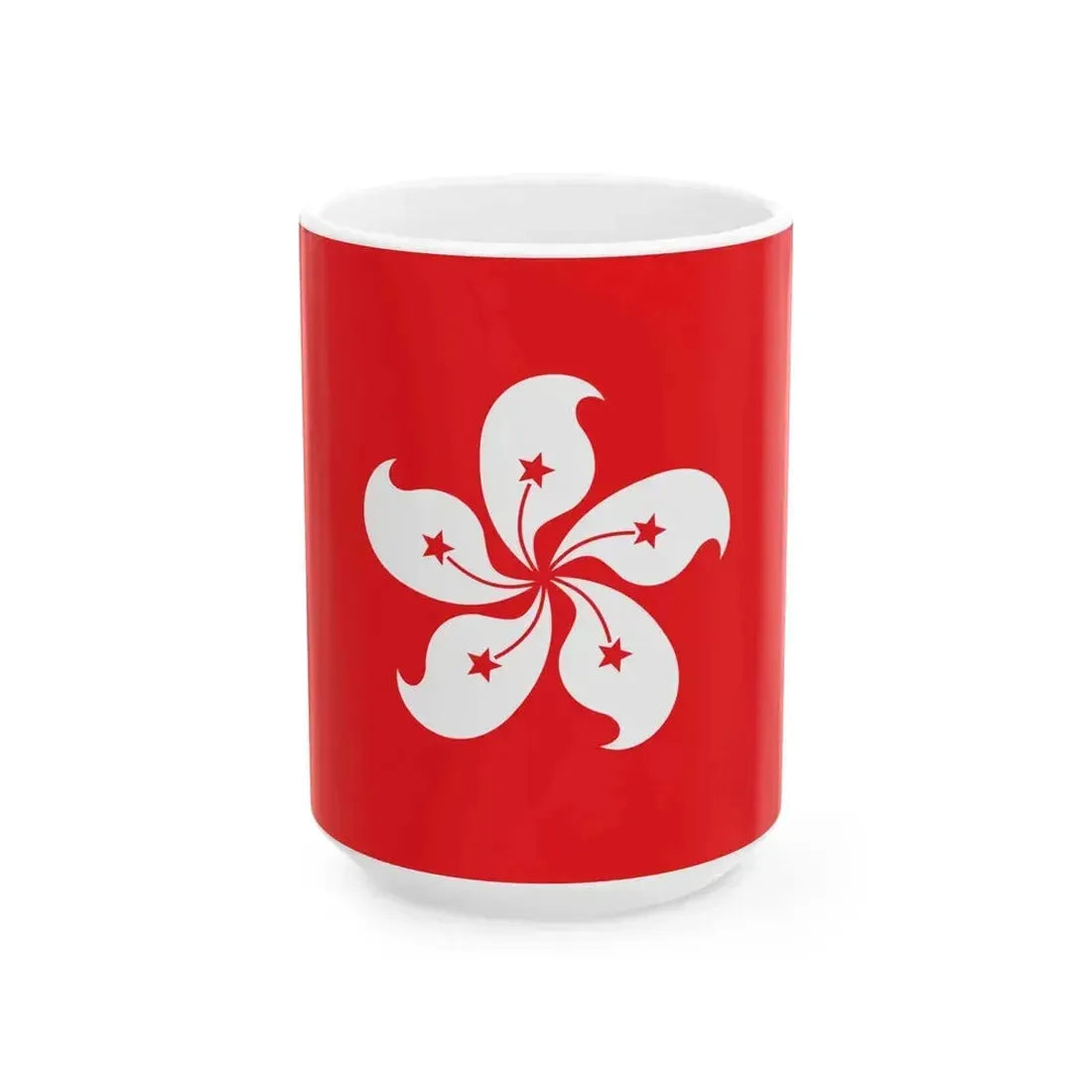 Flag of Hong Kong 1990 (China) White Coffee Mug 15oz - Go Mug Yourself