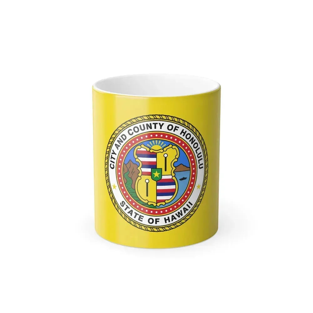 Flag of Honolulu, Hawaii - Color Changing Coffee Mug 11oz - Go Mug Yourself