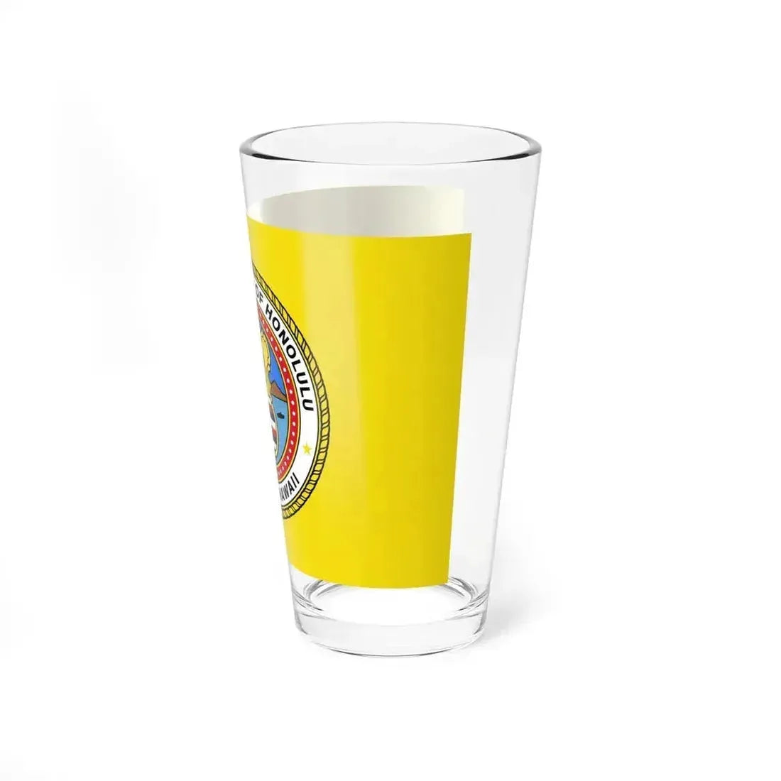 Flag of Honolulu, Hawaii - Pint Glass 16oz - Go Mug Yourself