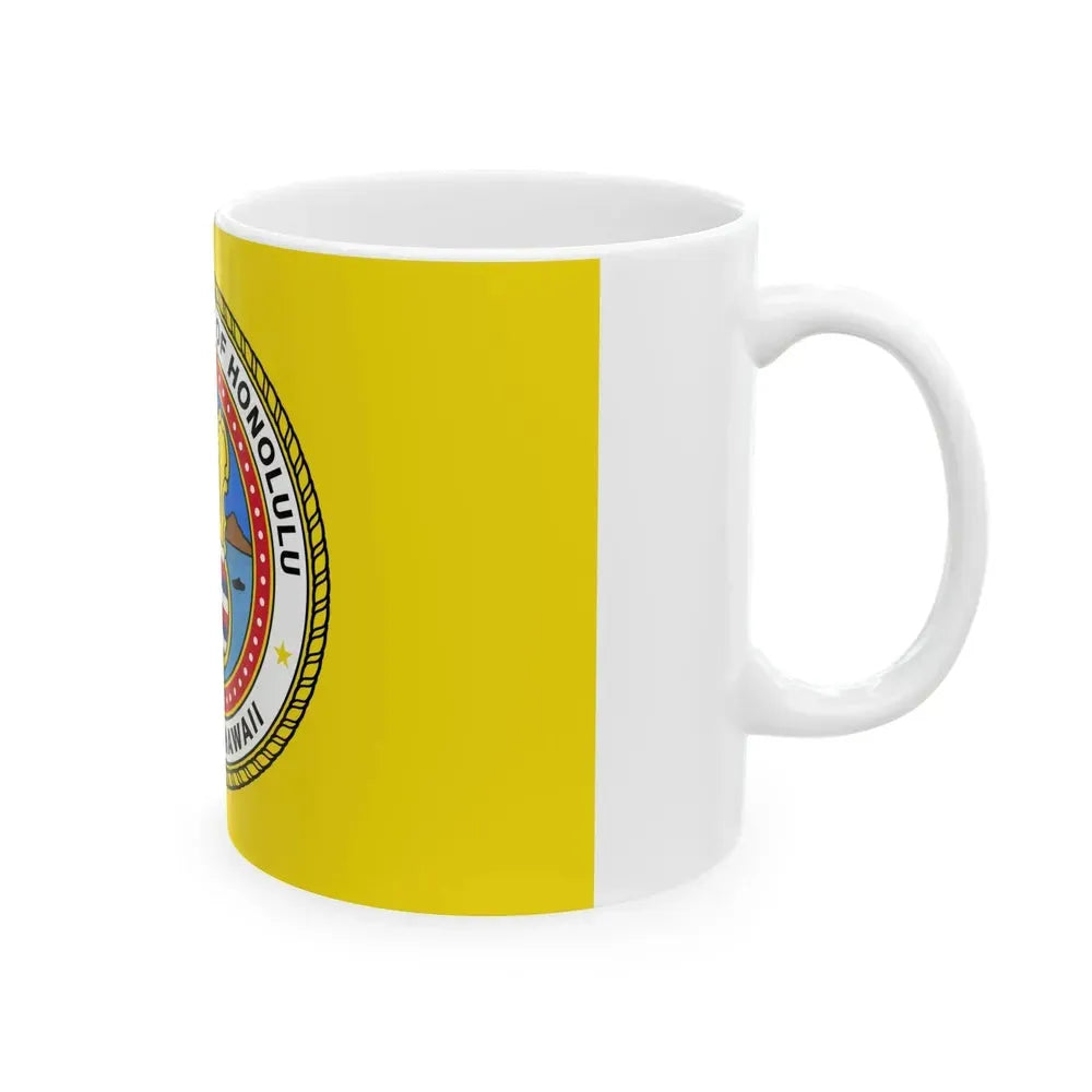 Flag of Honolulu Hawaii (United States) White Coffee Mug - Go Mug Yourself