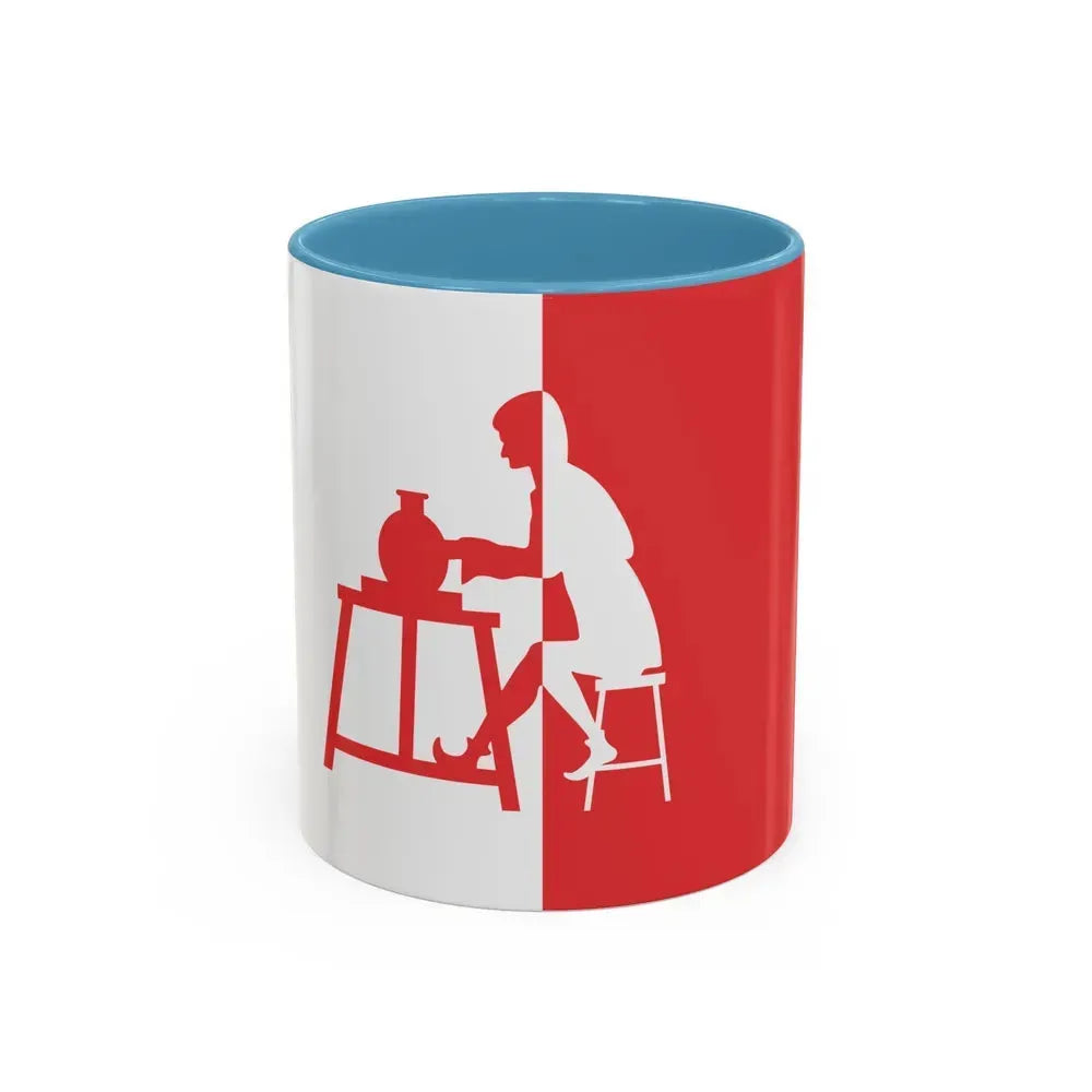 Flag of Horningsea UK - Accent Coffee Mug 11oz Light Blue - Go Mug Yourself