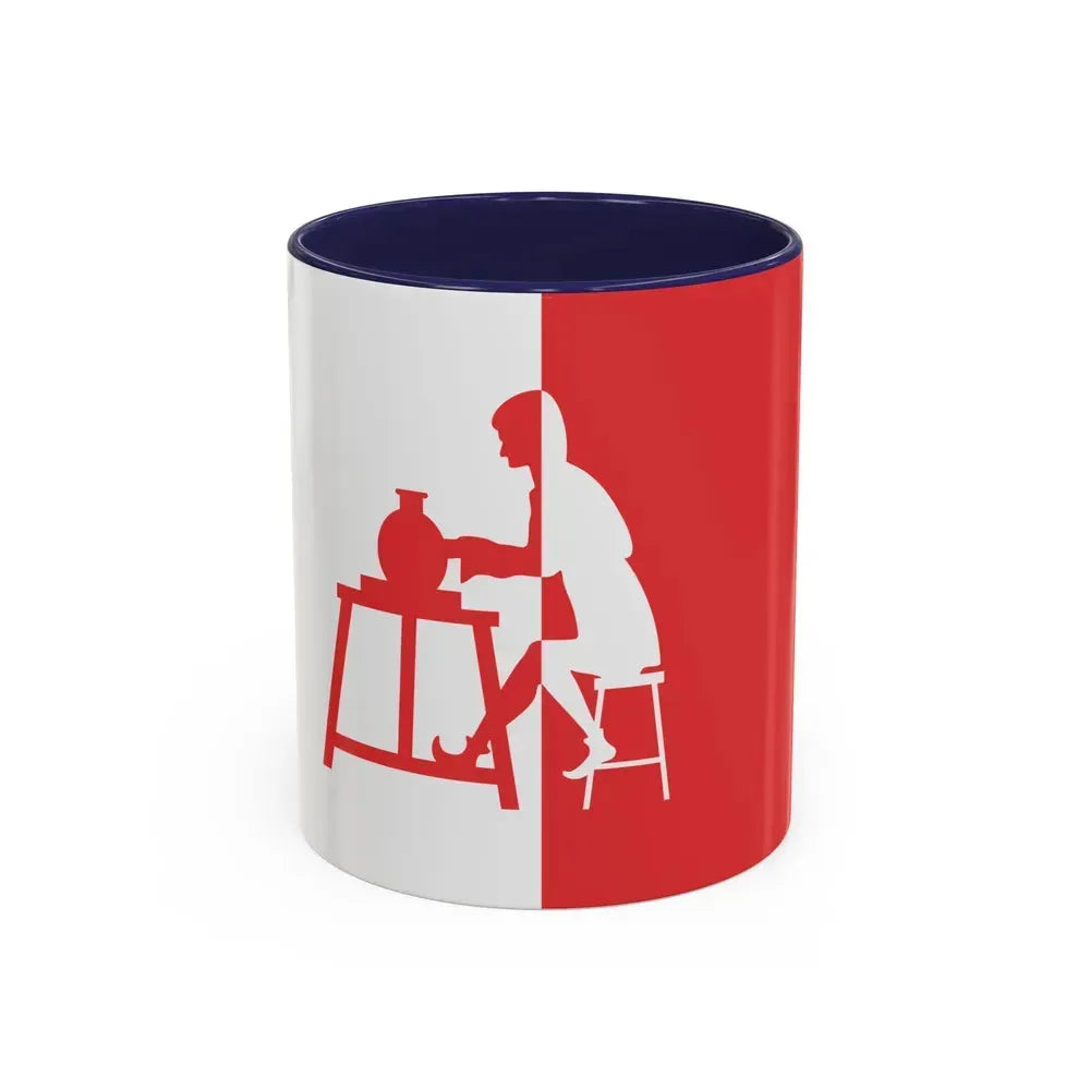 Flag of Horningsea UK - Accent Coffee Mug 11oz Navy - Go Mug Yourself