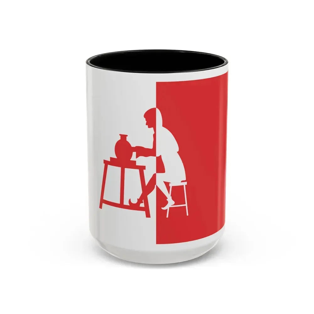 Flag of Horningsea UK - Accent Coffee Mug 15oz Black - Go Mug Yourself