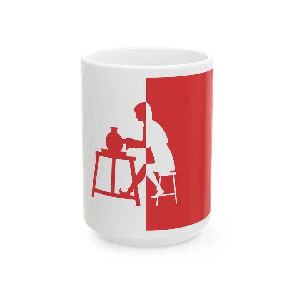 Flag of Horningsea UK - White Coffee Mug 15oz - Go Mug Yourself