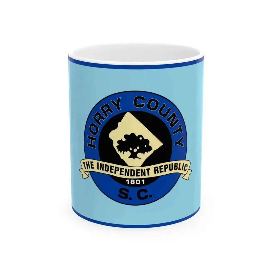 Flag of Horry County South Carolina (United States) White Coffee Mug 11oz - Go Mug Yourself