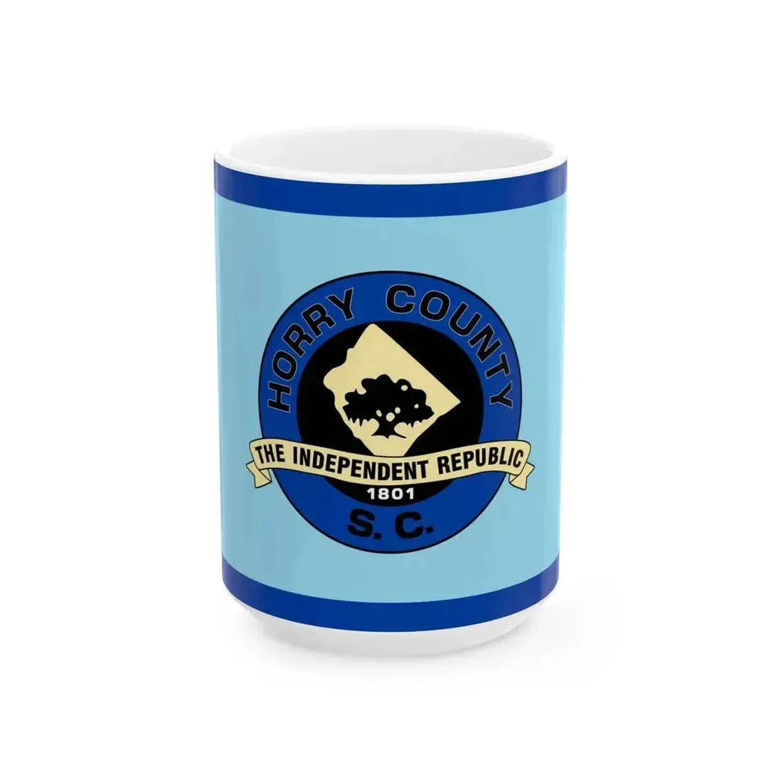 Flag of Horry County South Carolina (United States) White Coffee Mug 15oz - Go Mug Yourself