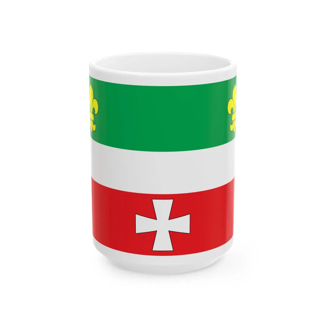 Flag of Hoshcha raion (Ukraine) White Coffee Mug 15oz - Go Mug Yourself